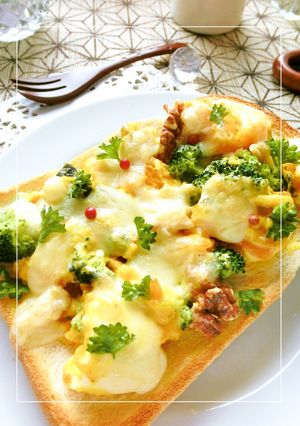 野菜卵ｻﾗﾀﾞ＊ﾘﾒｲｸトースト-レシピのメイン写真