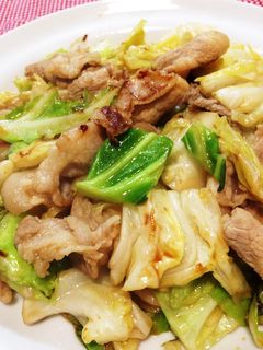 キャベツと豚肉のからし醤油炒め-レシピのメイン写真