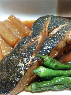 子持ちカレイ煮付け:あめ色大根添え-レシピのメイン写真