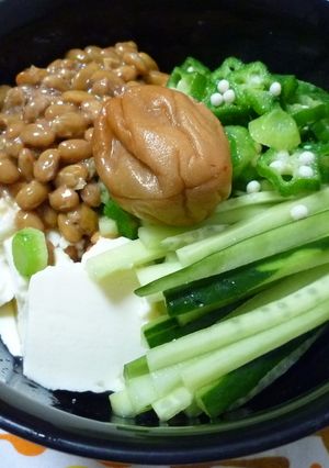 夏バテに負けない納豆オクラねば②豆腐丼☆-レシピのメイン写真