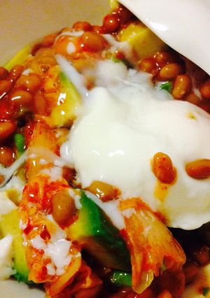 簡単節約アボカド納豆キムチ-レシピのメイン写真