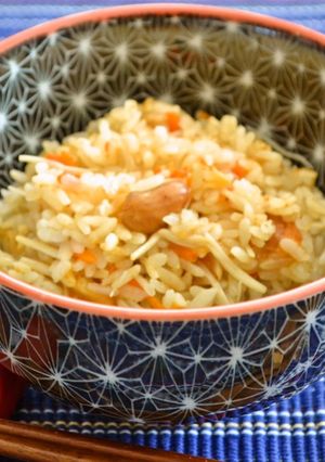 柿ピーごはん　 柿の種で炊き込みご飯　-レシピのメイン写真