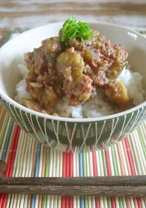 とろり。ナス＆コンビーフのっけ丼-レシピのメイン写真