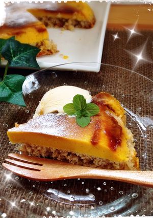 ★かぼちゃプリンケーキ★-レシピのメイン写真