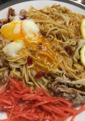 こんにゃく焼きそばで大盛り♪塩レモン風味-レシピのメイン写真