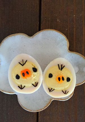 キャラ弁＊うずらの卵でキイロイトリ-レシピのメイン写真