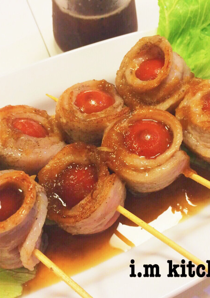 ミニトマトの豚串♡絶品おろしソース-レシピのメイン写真