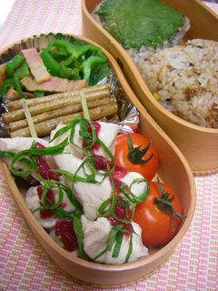 お弁当(101)梅肉ささみ-レシピのメイン写真