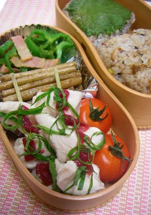 お弁当（101）梅肉ささみ-レシピのメイン写真