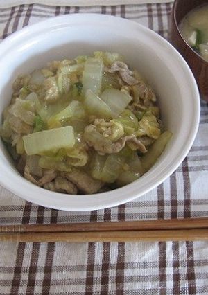 白菜と豚肉のトロトロ丼　カレー風味-レシピのメイン写真