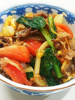 牛肉とトマトのオイスターソース炒め♪-レシピのメイン写真