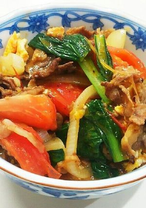 牛肉とトマトのオイスターソース炒め♪-レシピのメイン写真