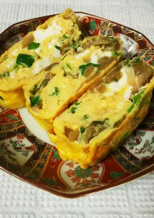 朝食やお弁当に!ザーサイの卵焼き-レシピのメイン写真