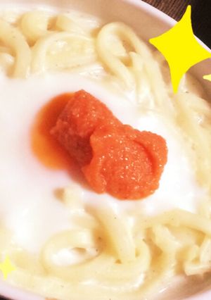 うどんで簡単！濃厚タラコパスタ風-レシピのメイン写真