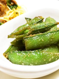 スナップエンドウのガーリック炒め-レシピのメイン写真