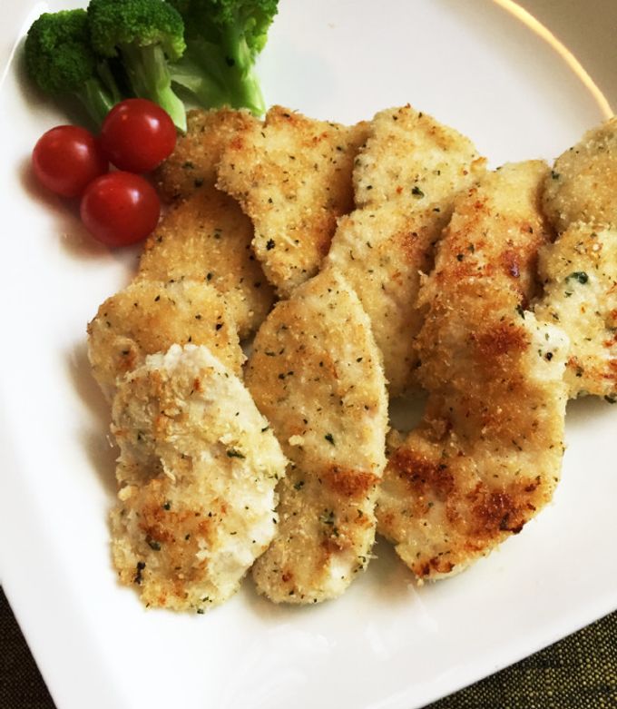 鶏むね肉の柔らか香草チーパン粉焼き-レシピのメイン写真