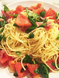 トマトと生ハムの冷製パスタ-レシピのメイン写真