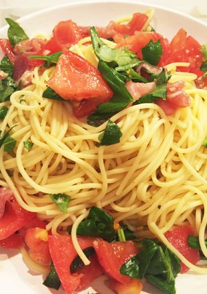 トマトと生ハムの冷製パスタ-レシピのメイン写真