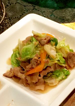 キャベツと豚肉の簡単炒め(*ﾟ▽ﾟ*)-レシピのメイン写真