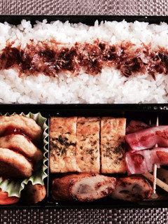 【旦那】鶏つくね弁当-レシピのメイン写真