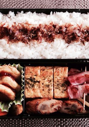 【旦那】鶏つくね弁当-レシピのメイン写真