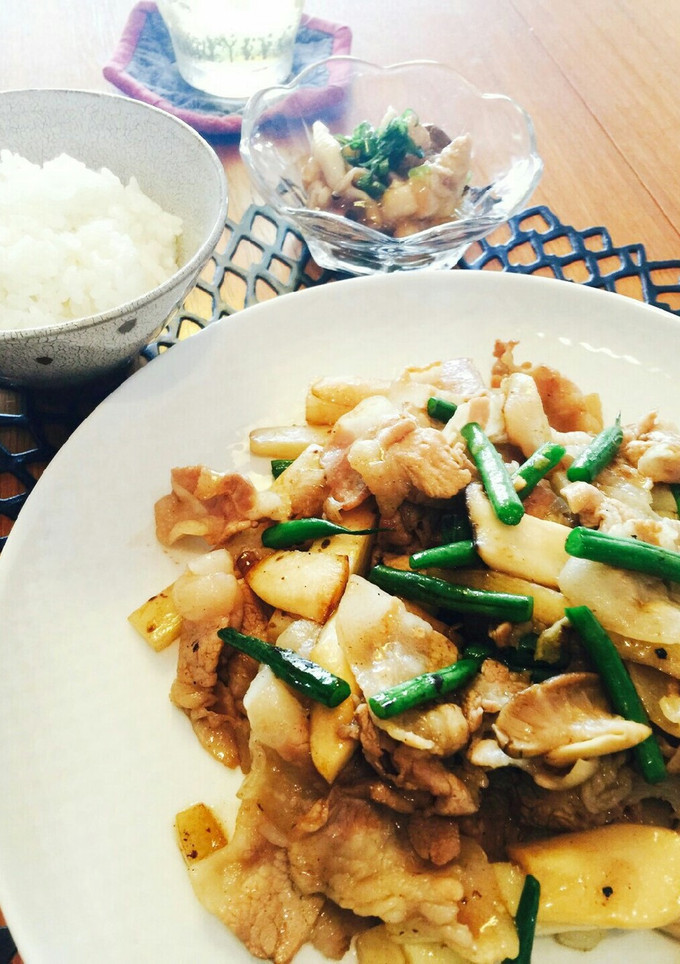 簡単☆長芋と豚肉のオイスターソース炒め-レシピのメイン写真
