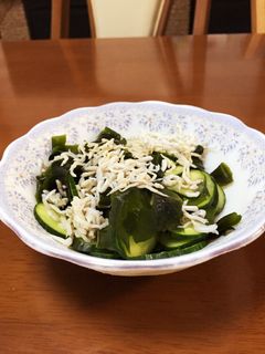 わかめときゅうりとしらすの酢の物-レシピのメイン写真