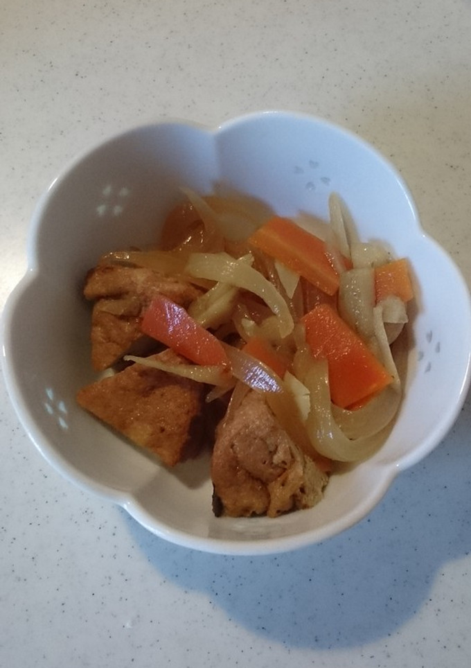 簡単 がんも 玉ねぎ ごぼう 人参の煮物-レシピのメイン写真