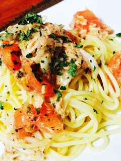 ツナとトマトの冷製パスタ-レシピのメイン写真