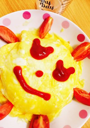 苦手な野菜を詰めちゃおう！オムライス＊-レシピのメイン写真