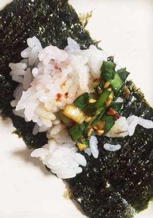 美味しいパジャン(ニラ醤油)でのり巻き☆-レシピのメイン写真