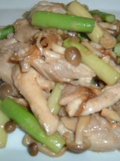 鶏肉とアスパラのおかかマヨ炒め-レシピのメイン写真