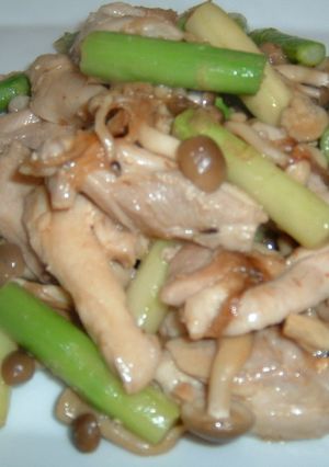 鶏肉とアスパラのおかかマヨ炒め-レシピのメイン写真