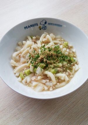 そら豆・かぶ・鶏肉入りうどん(離乳食)-レシピのメイン写真