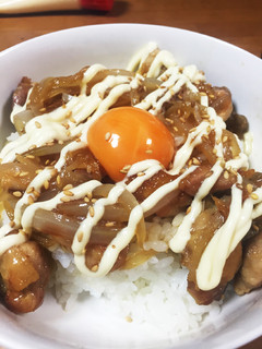 鶏玉ねぎの甘辛簡単丼♡-レシピのメイン写真