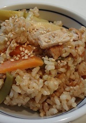 北海道の細い筍で作る筍玄米ごはん-レシピのメイン写真