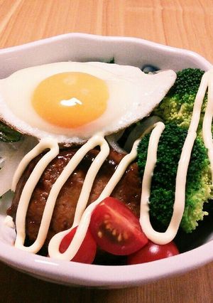 お手軽ロコモコ風どんぶり-レシピのメイン写真
