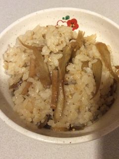 きんぴら風味のごぼう御飯の生姜入り-レシピのメイン写真