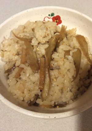 きんぴら風味のごぼう御飯の生姜入り-レシピのメイン写真