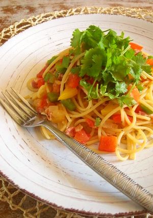 モロッコ風ミックススパイスで夏野菜パスタ-レシピのメイン写真