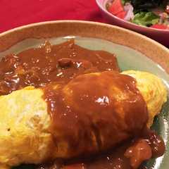รูปของ オムライスカレー