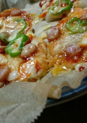レンジで簡単 ピザ風お餅トースト-レシピのメイン写真