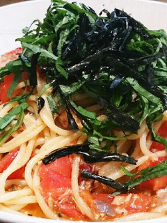 サバ缶とトマトの簡単パスタ!-レシピのメイン写真