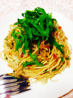梅ちりめんの和風パスタ-レシピのメイン写真