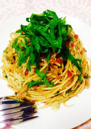 梅ちりめんの和風パスタ-レシピのメイン写真