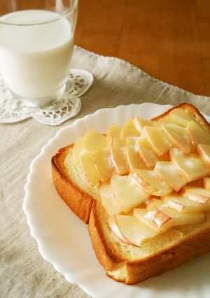 便秘解消に☆リンゴとオリゴ糖でトースト-レシピのメイン写真