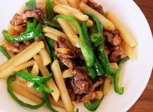 牛薄切り肉でジャガイモ入り青椒肉絲-レシピのメイン写真