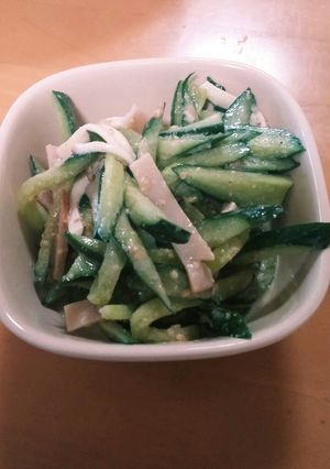 キュウリとハムの中華風サラダ-レシピのメイン写真