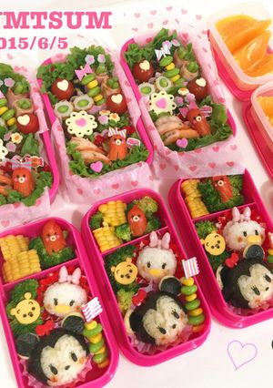 ツムツム キャラ弁 春 お弁当 ミニー-レシピのメイン写真