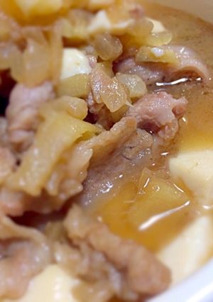 めんつゆで作るスタミナ肉豆腐-レシピのメイン写真